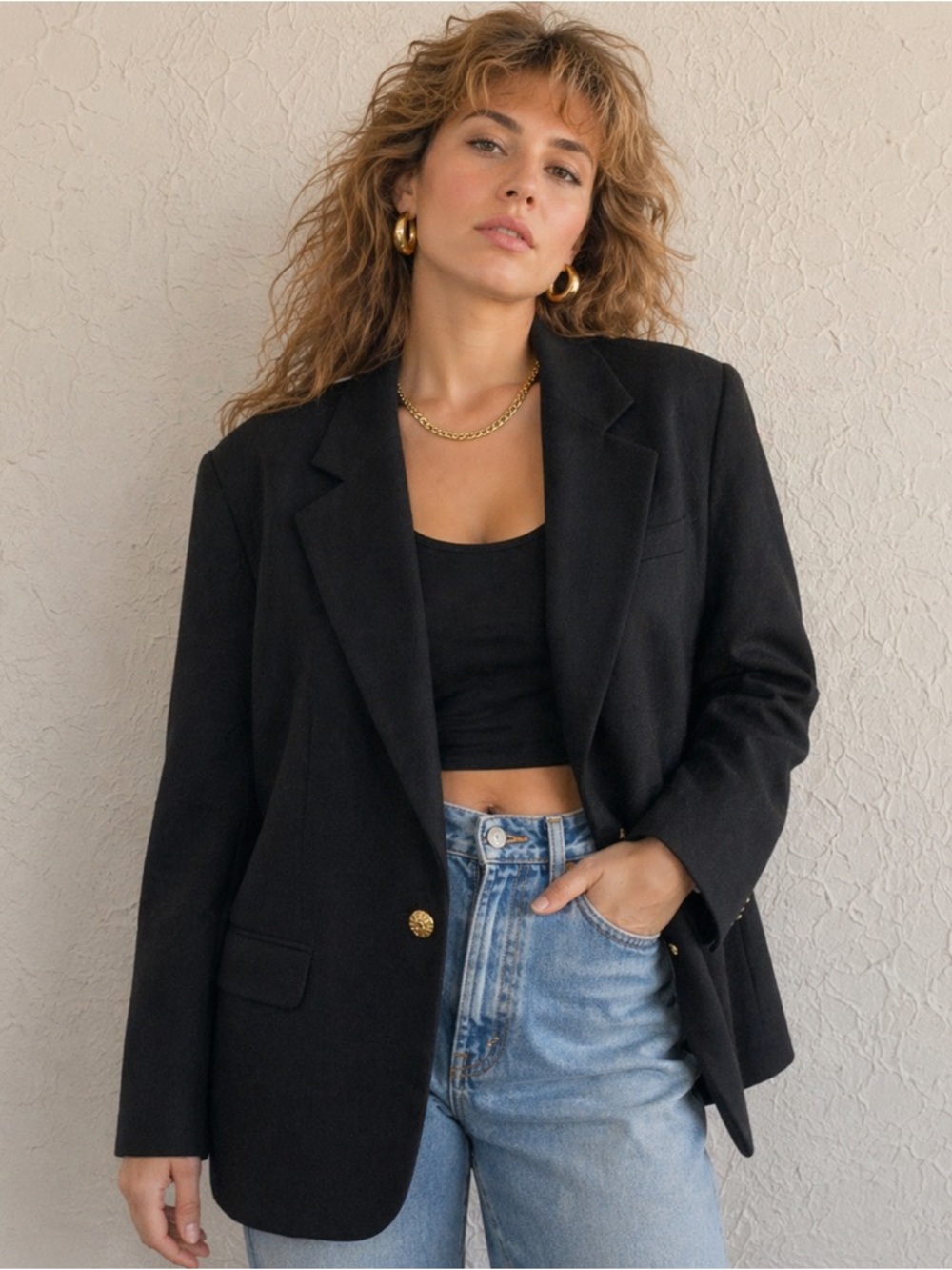 ✨ Vintage Alfred Dunner Black Blazer – Timeless Classic ✨